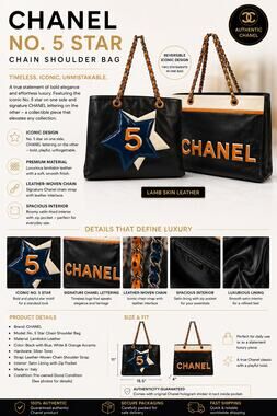CHANEL No. 5 Star Lambskin and Patent Tote*Series 7*Vintage 2002-2003